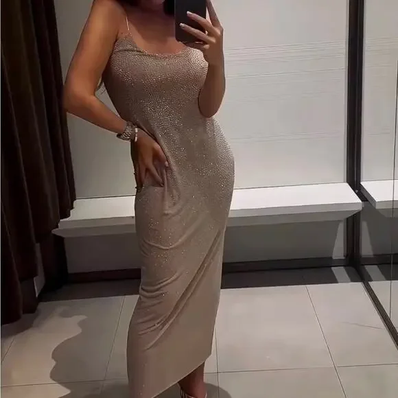 ZARA RHINESTONE TULLE DRESS - Picture 5 of 15